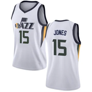 Women's Damian Jones Utah Jazz White Swingman Jersey - Association Edition