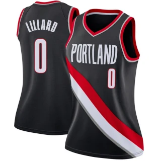 Women's Damian Lillard Portland Trail Blazers Black Swingman Jersey - Icon Edition