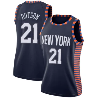 Women's Damyean Dotson New York Knicks Navy Swingman 2018/19 Jersey - City Edition