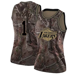 Women's D'Angelo Russell Los Angeles Lakers Camo Swingman Realtree Collection Jersey