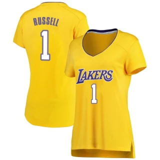 Women's D'Angelo Russell Los Angeles Lakers Gold Fast Break Jersey - Icon Edition
