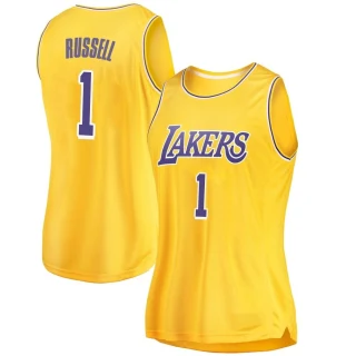 Women's D'Angelo Russell Los Angeles Lakers Gold Swingman 2018/19 Jersey - Icon Edition