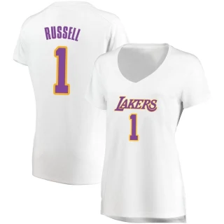 Women's D'Angelo Russell Los Angeles Lakers White Fast Break Jersey - Association Edition