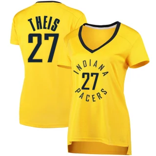 Women's Daniel Theis Indiana Pacers Gold Fast Break Jersey - Statement Edition