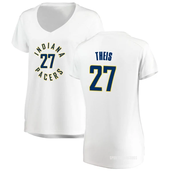 Women's Daniel Theis Indiana Pacers White Fast Break Jersey - Association Edition