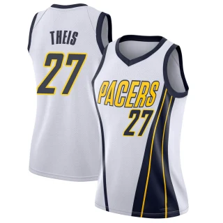 Women's Daniel Theis Indiana Pacers White Swingman 2018/19 Jersey - Earned Edition