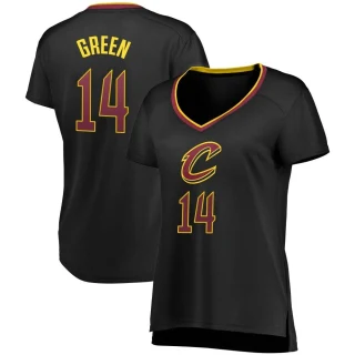 Women's Danny Green Cleveland Cavaliers Green Fast Break Black Jersey - Statement Edition