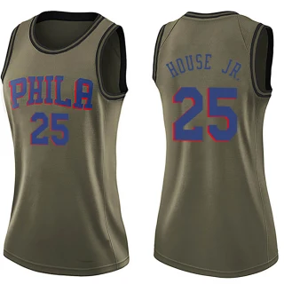 Women's Danuel House Jr. Philadelphia 76ers Green Swingman Salute to Service Jersey