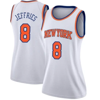 Women's DaQuan Jeffries New York Knicks White Swingman Jersey - Association Edition