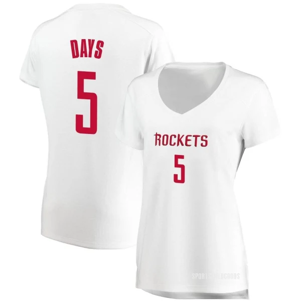 Women's Darius Days Houston Rockets White Fast Break Jersey - Association Edition