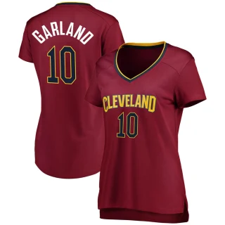 Women's Darius Garland Cleveland Cavaliers Fast Break Wine Jersey - Icon Edition