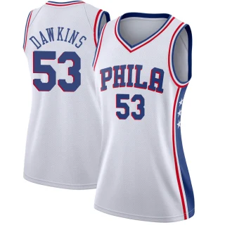 Women's Darryl Dawkins Philadelphia 76ers White Swingman Jersey - Association Edition