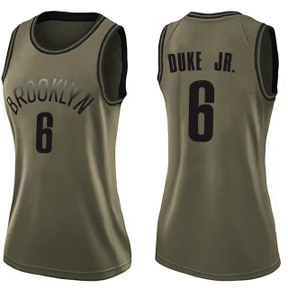 Women's David Duke Jr. Brooklyn Nets Green Swingman Salute to Service Jersey