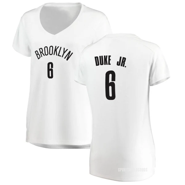 Women's David Duke Jr. Brooklyn Nets White Fast Break Jersey - Association Edition