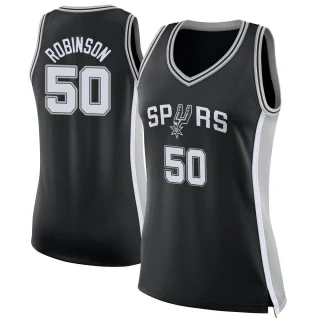 Women's David Robinson San Antonio Spurs Black Swingman Jersey - Icon Edition