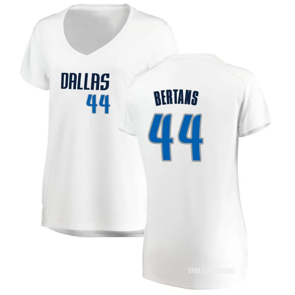 Women's Davis Bertans Dallas Mavericks White Fast Break Jersey - Association Edition