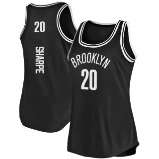 Women's Day'Ron Sharpe Brooklyn Nets Black Fast Break Tank Jersey - Icon Edition