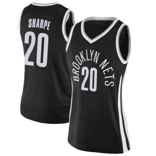 Women's Day'Ron Sharpe Brooklyn Nets Black Swingman Jersey - City Edition