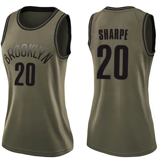 Women's Day'Ron Sharpe Brooklyn Nets Green Swingman Salute to Service Jersey