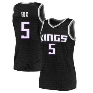 Women's De'Aaron Fox Sacramento Kings Black Swingman Jersey - Statement Edition