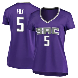Women's De'Aaron Fox Sacramento Kings Purple Fast Break Jersey - Icon Edition