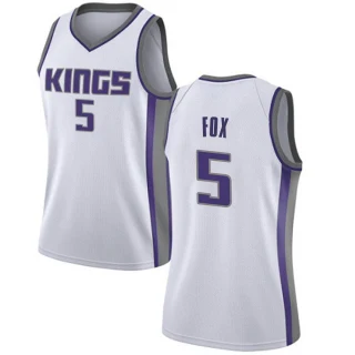 Women's De'Aaron Fox Sacramento Kings White Swingman Jersey - Association Edition