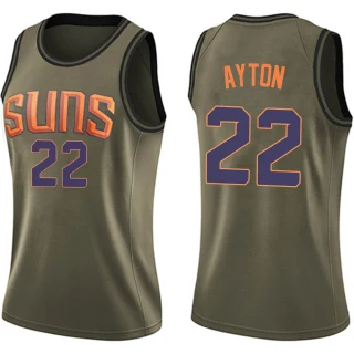 Women's Deandre Ayton Phoenix Suns Green Swingman Salute to Service Jersey