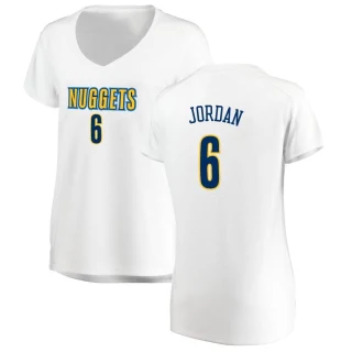 Women's DeAndre Jordan Denver Nuggets White Fast Break Jersey - Association Edition