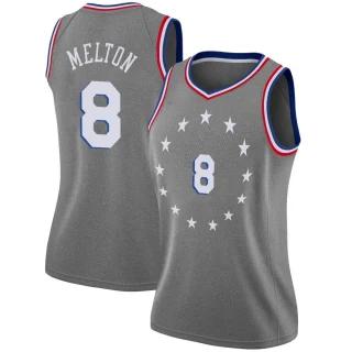 Women's De'Anthony Melton Philadelphia 76ers Gray Swingman 2018/19 Jersey - City Edition