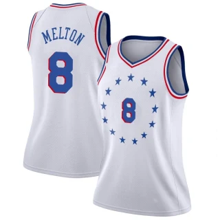 Women's De'Anthony Melton Philadelphia 76ers White Swingman 2018/19 Jersey - Earned Edition