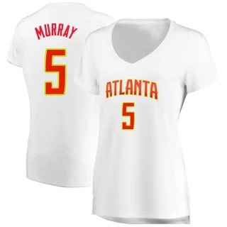 Women's Dejounte Murray Atlanta Hawks White Fast Break Jersey - Association Edition