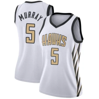 Women's Dejounte Murray Atlanta Hawks White Swingman 2018/19 Jersey - City Edition
