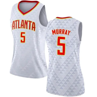 Women's Dejounte Murray Atlanta Hawks White Swingman Jersey - Association Edition