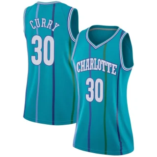 Women's Dell Curry Charlotte Hornets Aqua Swingman Jordan Brand Hardwood Classics Jersey