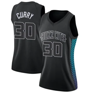 Women's Dell Curry Charlotte Hornets Black Swingman Jordan Brand Jersey - City Edition