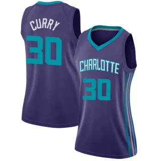 Women's Dell Curry Charlotte Hornets Purple Swingman Jordan Brand Jersey - Statement Edition