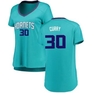 Women's Dell Curry Charlotte Hornets Teal Fast Break Fanatics Brand Jersey - Icon Edition