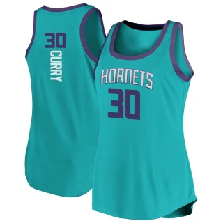 Women's Dell Curry Charlotte Hornets Teal Fast Break Tank Jersey - Icon Edition