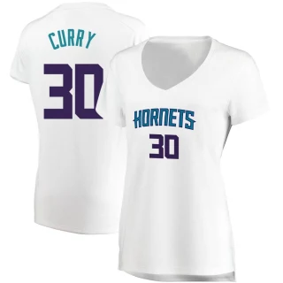 Women's Dell Curry Charlotte Hornets White Fast Break Jersey - Association Edition