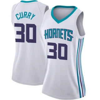 Women's Dell Curry Charlotte Hornets White Swingman Jordan Brand Jersey - Association Edition