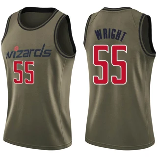 Women's Delon Wright Washington Wizards Green Swingman Salute to Service Jersey