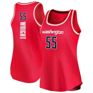 Women's Delon Wright Washington Wizards Red Fast Break Tank Jersey - Icon Edition