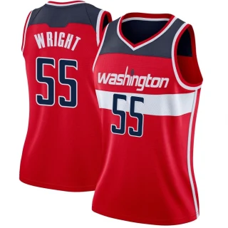 Women's Delon Wright Washington Wizards Red Swingman Jersey - Icon Edition