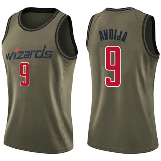 Women's Deni Avdija Washington Wizards Green Swingman Salute to Service Jersey
