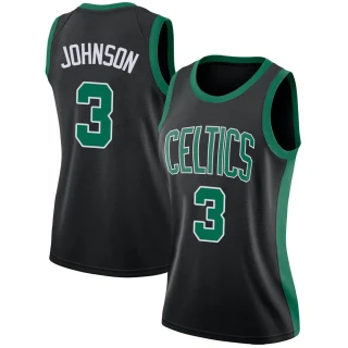 Women's Dennis Johnson Boston Celtics Black Swingman Jersey - Statement Edition