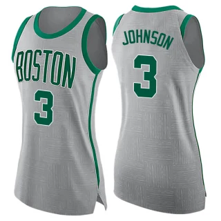 Women's Dennis Johnson Boston Celtics Gray Swingman Jersey - City Edition