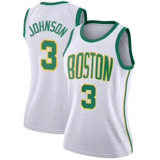 Women's Dennis Johnson Boston Celtics White Swingman 2018/19 Jersey - City Edition