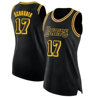 Women's Dennis Schroder Los Angeles Lakers Black Swingman Jersey - City Edition