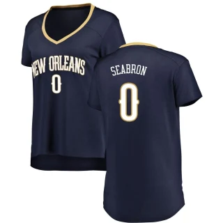 Women's Dereon Seabron New Orleans Pelicans Navy Fast Break Jersey - Icon Edition