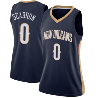 Women's Dereon Seabron New Orleans Pelicans Navy Swingman Jersey - Icon Edition